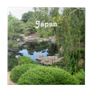 Azulejo De Cerâmica Jardim da água de Japão