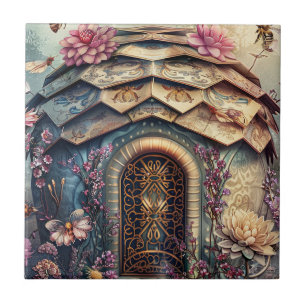 Azulejo De Cerâmica Jardim de Abelhas Encantado Fantasia (8)