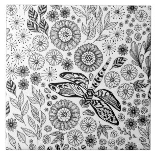 Azulejo De Cerâmica Jardim de Dragonfly