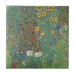 Azulejo De Cerâmica Jardim de Fazenda de Gustav Klimt com girassóis<br><div class="desc">Traga a beleza eterno do "Jardim Fazenda com Girassóis" de Gustav Klimt para dentro de sua casa com este incrível azulejo cerâmico. Digitalmente melhorada para capturar cada detalhe vibrante, esta pintura icônica irradia calor e serenidade. Imaginem a alegria e a inspiração que vêm de mostrar uma obra-prima no vosso espaço....</div>