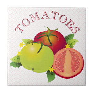 Azulejo De Cerâmica Jardim de Fruta de Tomates Vegetais