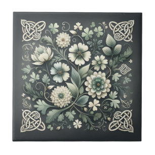 Azulejo De Cerâmica Jardim de Nós de Trevo Sussurrante