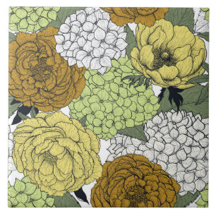 Azulejo De Cerâmica Jardim de primavera 2 atrasado