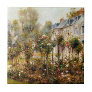 Azulejo De Cerâmica Jardim de rosas Wargemont por Renoir