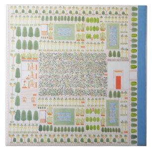 Azulejo De Cerâmica Jardim de um dignatário egípcio alto, de