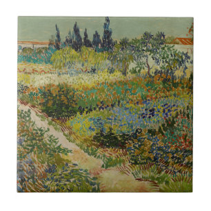 Azulejo De Cerâmica Jardim de Van Gogh em Arles Impressionista Floral