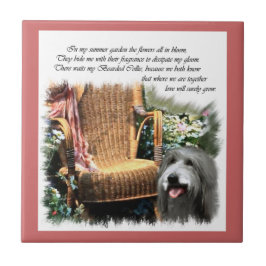 Azulejo De Cerâmica Jardim de Verão Collie