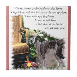 Azulejo De Cerâmica Jardim de Verão de Greyhound