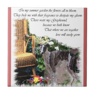 Azulejo De Cerâmica Jardim de Verão de Greyhound