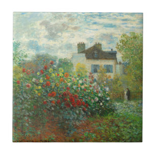Azulejo De Cerâmica Jardim do Artista Monet em Argenteuil Pintura