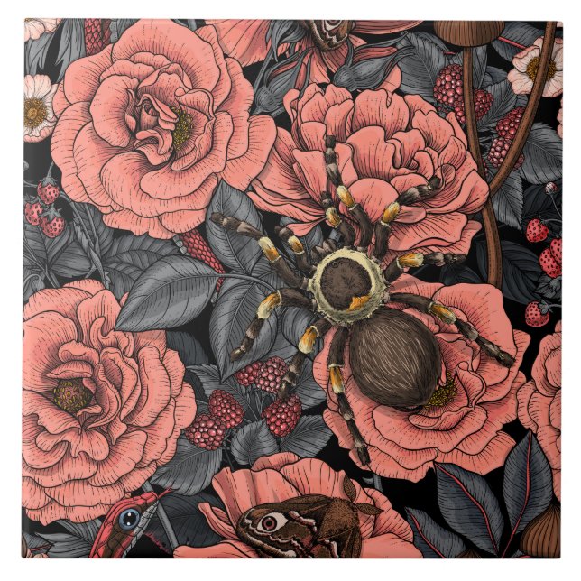 Azulejo De Cerâmica Jardim dos sonhos (Frente)