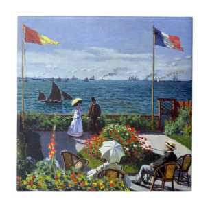 Azulejo De Cerâmica Jardim em Sainte-Adresse por Claude Monet