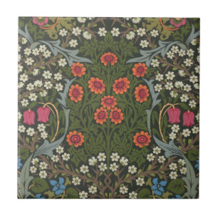 Azulejo De Cerâmica Jardim Flor Clássica de William Morris Blackthorn