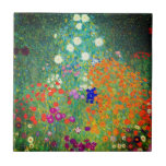 Azulejo De Cerâmica Jardim Flor Gustav Klimt<br><div class="desc">Azulejo com a pintura a óleo do Jardim Flor de Gustav Klimt (1906). Um belo jardim de flores roxas,  vermelhas,  brancas,  azuis e laranja. Um presente de excelente para fãs de Arte Nouveau e de Arte Austríaca.</div>