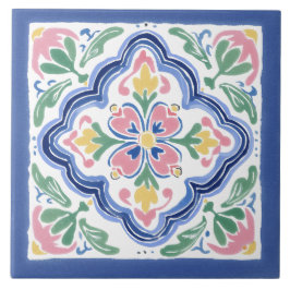 Azulejo De Cerâmica Jardim Folclórico Aquarela