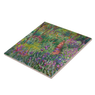 Azulejo De Cerâmica Jardim Íris Em Giverny Por Claude Monet