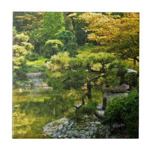 Azulejo De Cerâmica Jardim Japonês - Estética Tradicional