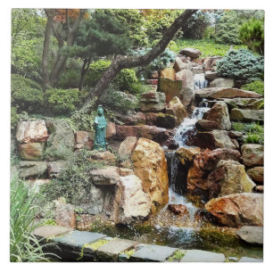 Azulejo De Cerâmica Jardim Japonês no outono