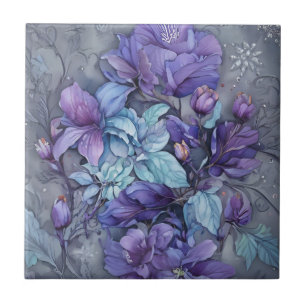 Azulejo De Cerâmica Jardim Periwinkle
