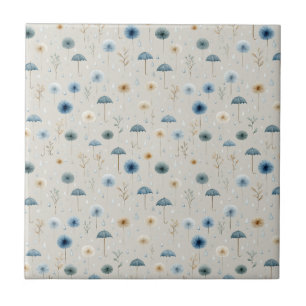 Azulejo De Cerâmica Jardim Sereno Floral Chuva Padrão (8)