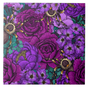 Azulejo De Cerâmica Jardim Tarantula 3