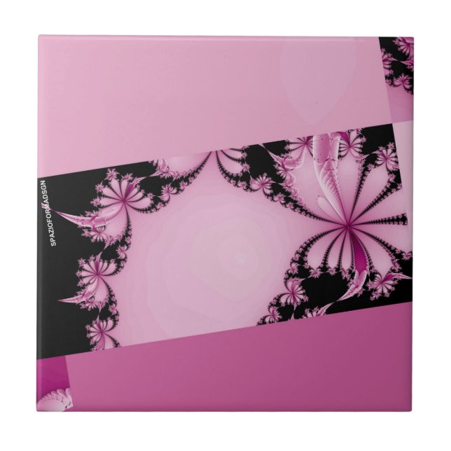 Azulejo De Cerâmica Jardim thulian fractal (Frente)