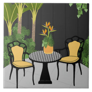Azulejo De Cerâmica Jardim Tropical