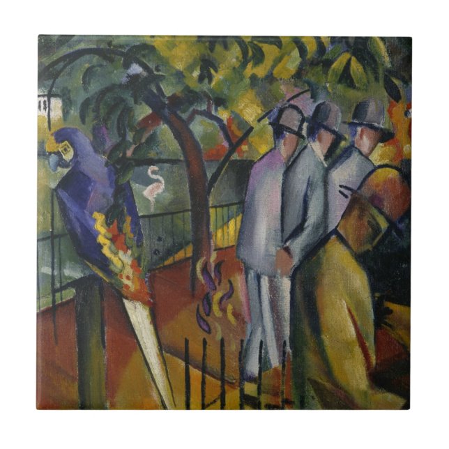 Azulejo De Cerâmica Jardim zoológico de August Macke | mim (Frente)