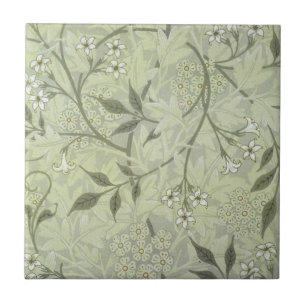 Azulejo De Cerâmica Jasmim Botânico Vintage Antigo William Morris