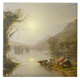 Azulejo De Cerâmica Jasper Francis Cropsey - outono no lago Greenwood