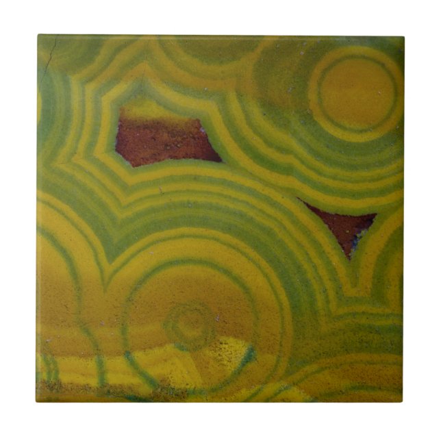 Azulejo De Cerâmica Jasper Oceano com Manchas Amarelas (Frente)