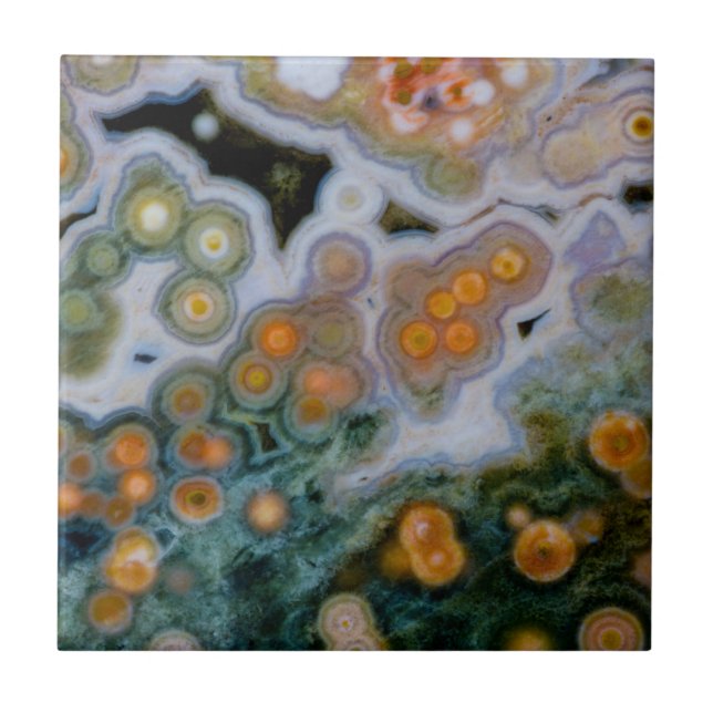 Azulejo De Cerâmica Jasper Oceano Manchado (Frente)