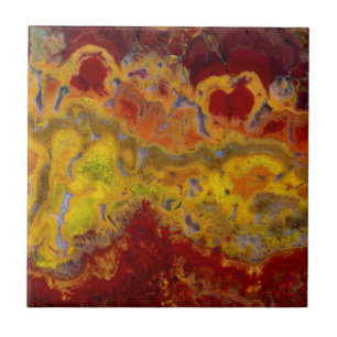 Azulejo De Cerâmica Jasper vermelho e amarelo Crayloa
