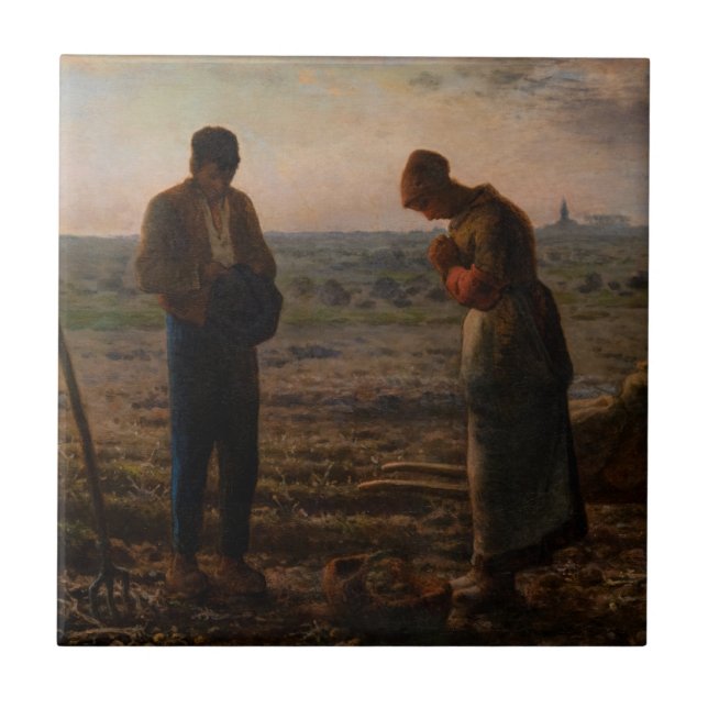 Azulejo De Cerâmica Jean-Francois Millet - Angelus (Frente)