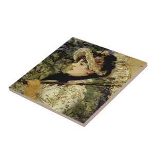 Azulejo De Cerâmica Jeanne: Primavera 1881 por Manet