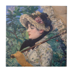 Azulejo De Cerâmica Jeanne (Primavera) Por Édouard Manet
