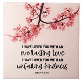 Azulejo De Cerâmica Jeremiah 31:3 Eu Te Amo Bíblia Verse