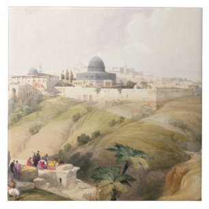 Azulejo De Cerâmica Jerusalem, o 9 de abril de 1839, chapeia 16 do