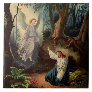 Azulejo De Cerâmica Jesus Cristo com anjo