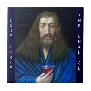AZULEJO DE CERÂMICA  JESUS CRISTO, O CÁLICE