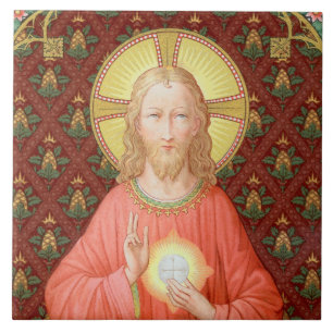 Azulejo De Cerâmica Jesus Institui a Sagrada Comunhão (SAU 045)