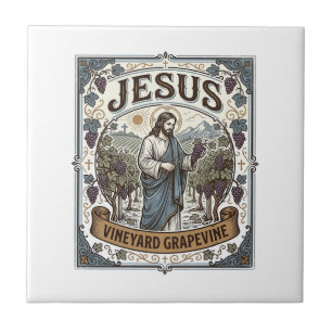 Azulejo De Cerâmica Jesus Vinha Parreira Jesus Vinha Parreira
