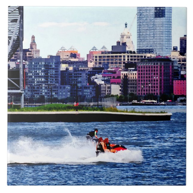 Azulejo De Cerâmica Jet Ski pelo Relógio Colgate (Frente)