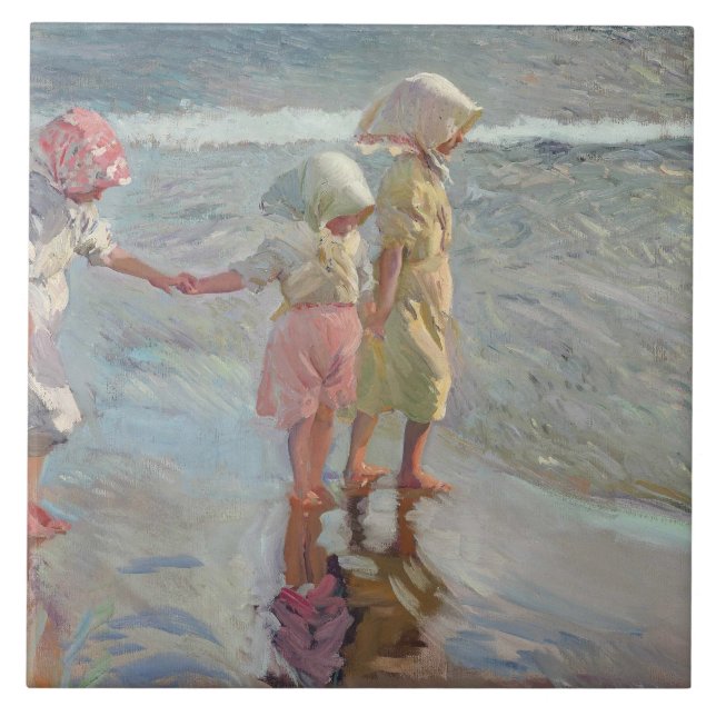 Azulejo De Cerâmica Joaquin Sorolla - As Três Irmãs (Frente)