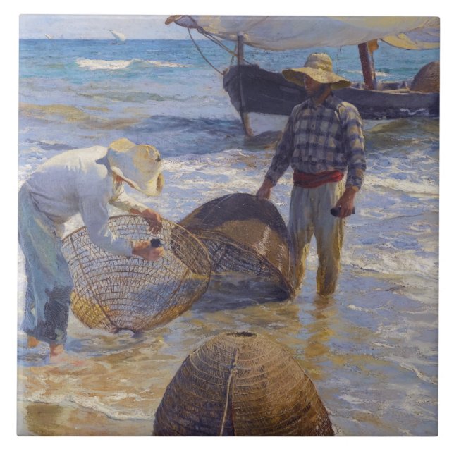 Azulejo De Cerâmica Joaquin Sorolla - pescador valenciano (Frente)