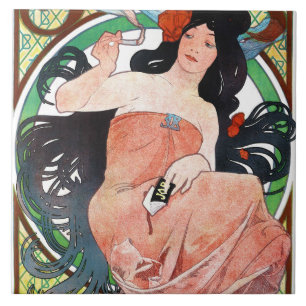 Azulejo De Cerâmica JOB, Mucha