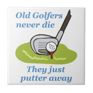 Azulejo De Cerâmica Jogadores de golfe idosos