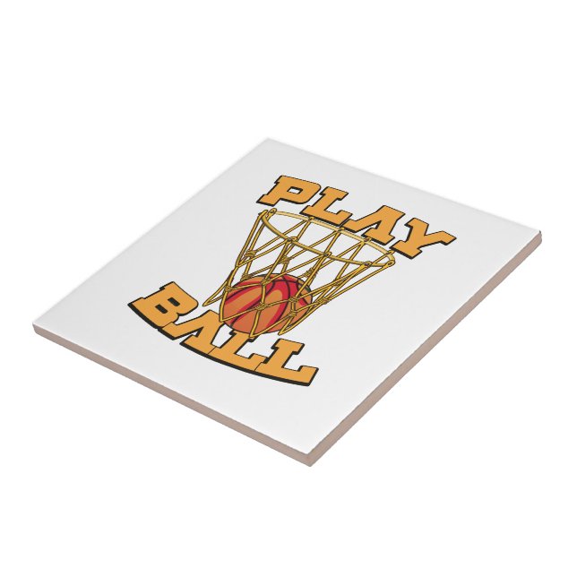 Azulejo De Cerâmica Jogar Basquetebol. (Lateral)