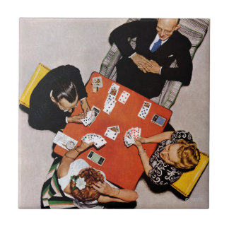 Azulejo De Cerâmica Jogo da ponte por Norman Rockwell