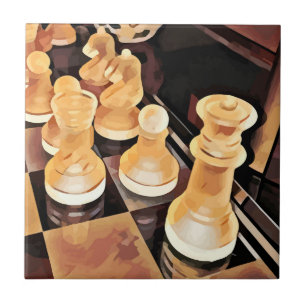 Azulejo De Cerâmica Jogo de xadrez Abstrato original